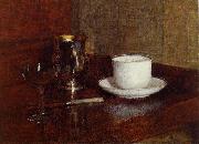 Glass, Silver Goblet and Cup of Champagne Henri Fantin-Latour